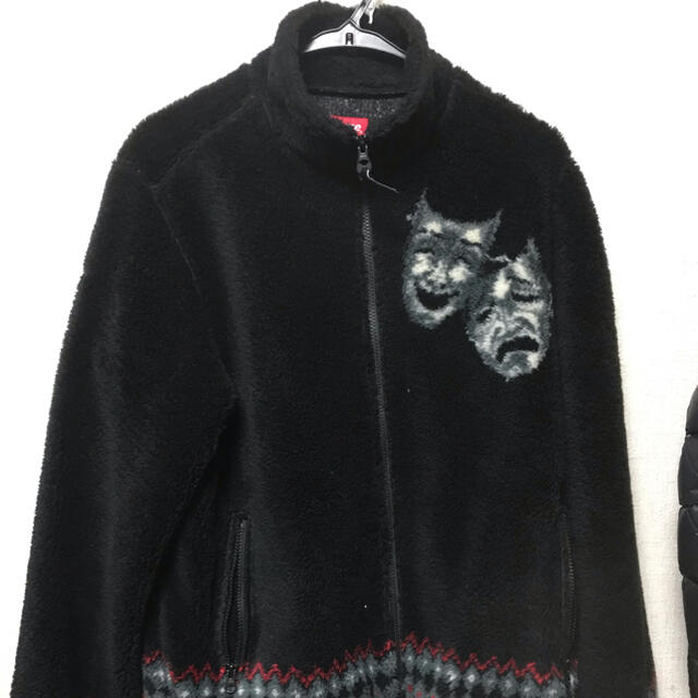 supreme drama mask fleece jacket L