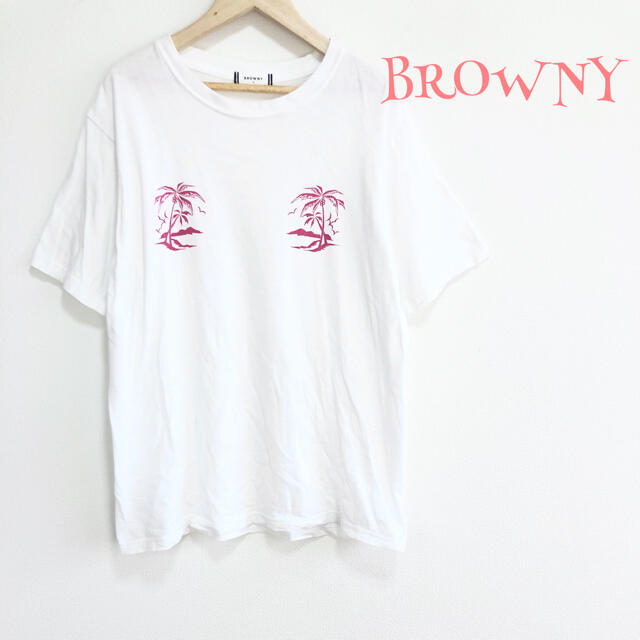 BROWNY(ブラウニー)の❤BROWNY❤ Tシャツ ブラウス 白 Mサイズ 半そで ブラウニー 春服 夏 メンズのトップス(Tシャツ/カットソー(半袖/袖なし))の商品写真