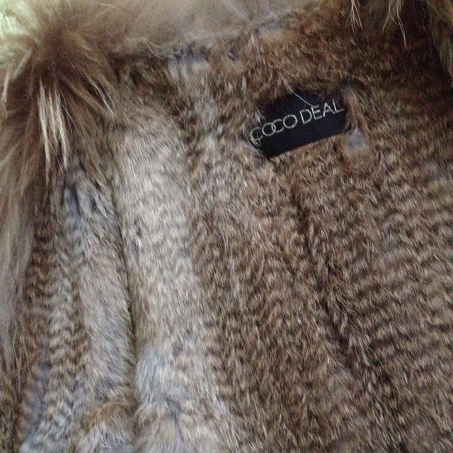 COCO DEAL(ココディール)の美品 フリンジファーベスト レディースのジャケット/アウター(毛皮/ファーコート)の商品写真