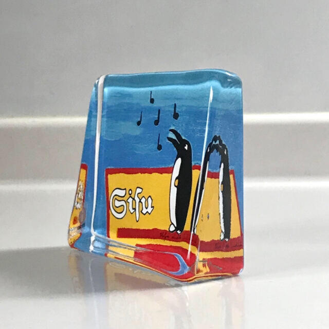 【希少品】iittala ヘルヤ ガラスカード "Sisu Penguin" 4