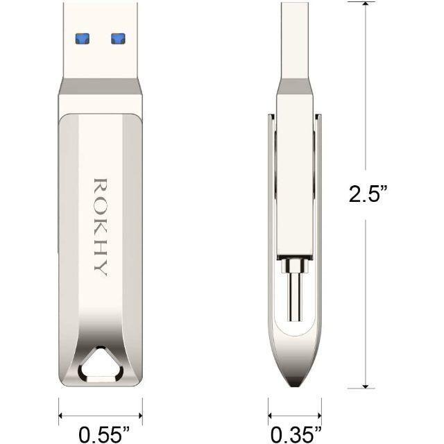 フラッシュドライブ USB & Typc-C 32GB メモリースティック スマホ/家電/カメラのPC/タブレット(その他)の商品写真