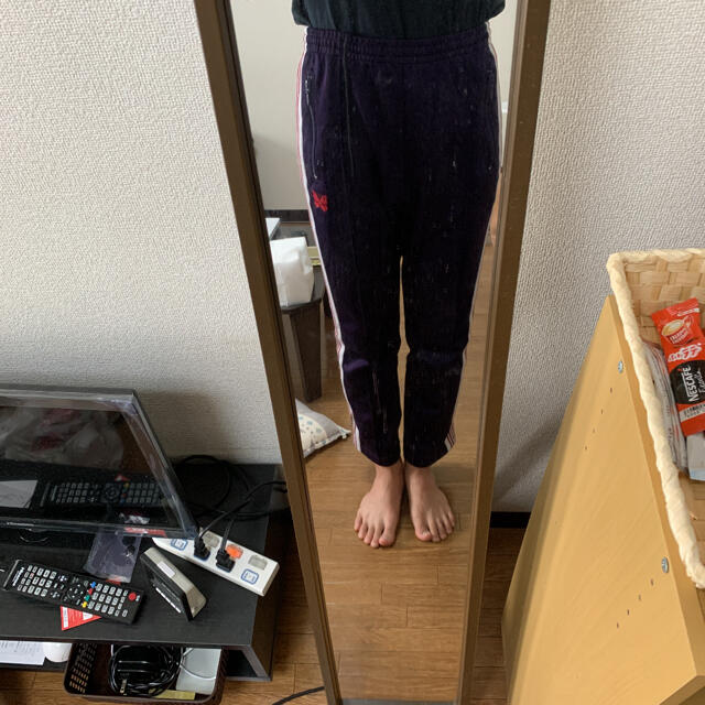 保障 美品 needles トラックパンツ エッグプラント パープル chavinda