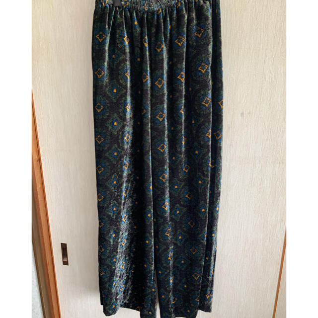 19aw toga virilis velvet print pants 44