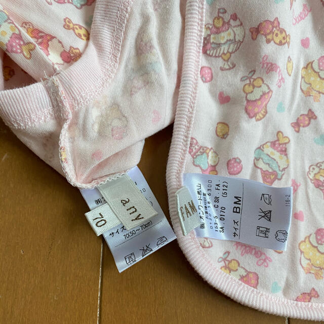 anyFAM(エニィファム)のany FAM 新品　未使用　ベビー　ロンパース　スタイ 50 - 70 キッズ/ベビー/マタニティのベビー服(~85cm)(肌着/下着)の商品写真