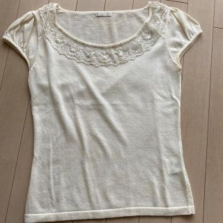 レストローズ(L'EST ROSE)の美品☆レストローズ　ニットブラウス(シャツ/ブラウス(半袖/袖なし))