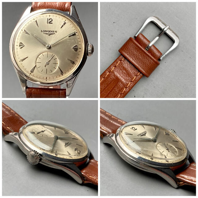 動作良好★ロンジン アンティーク 腕時計 1950年代 メンズ 手巻き