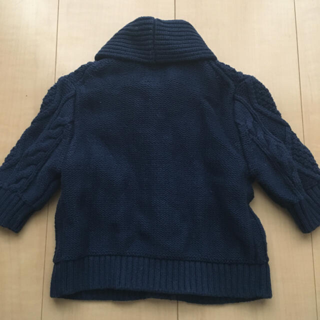 babyGAP(ベビーギャップ)のGAP ネイビーのニットカーディガン キッズ/ベビー/マタニティのベビー服(~85cm)(カーディガン/ボレロ)の商品写真