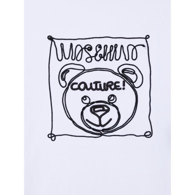 MOSCHINO(モスキーノ)の【新作】モスキーノ　ベア刺繍カットソーTシャツ　ホワイト　14 レディースのトップス(Tシャツ(半袖/袖なし))の商品写真