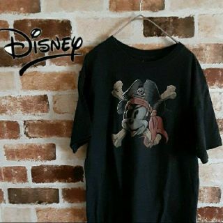 ディズニー(Disney)のDisney　ディズニー　古着　Tシャツ　ミッキー　ブラック(Tシャツ/カットソー(半袖/袖なし))