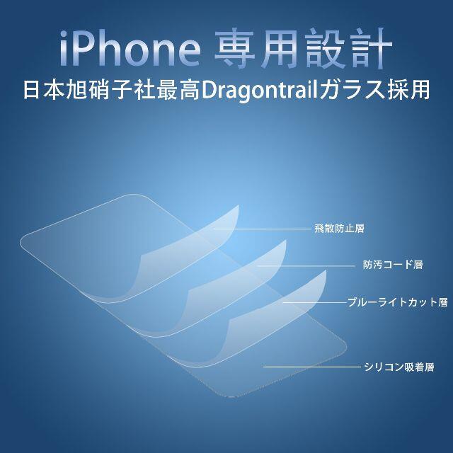 iPhone7 iPhone8 ガラスフィルム ブラック スマホ/家電/カメラのスマホアクセサリー(保護フィルム)の商品写真