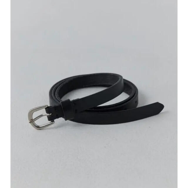 HARE(ハレ)の【WYM LIDNM】OILED LEATHER NARROW BELT  黒 メンズのファッション小物(ベルト)の商品写真