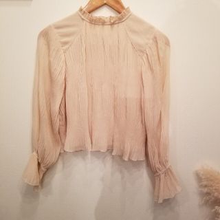 ザラ(ZARA)のZARA　シフォンシャツ　淡いピンク(シャツ/ブラウス(長袖/七分))