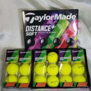 テーラーメイド(TaylorMade)のテーラーメイド ディスタンス+ ソフト ゴルフボール　マッドイエローのみ　18個(ゴルフ)