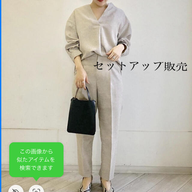 アダムエロペ セットアップ ツイルセンタープレスパンツ ツイルスキッパーブラウス | フリマアプリ ラクマ