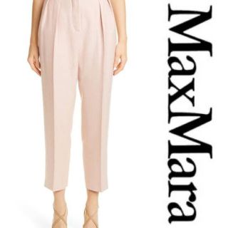 マックスマーラ(Max Mara)のMaxMara リネン  カジュアル　パンツ　ライト　ピンク(カジュアルパンツ)