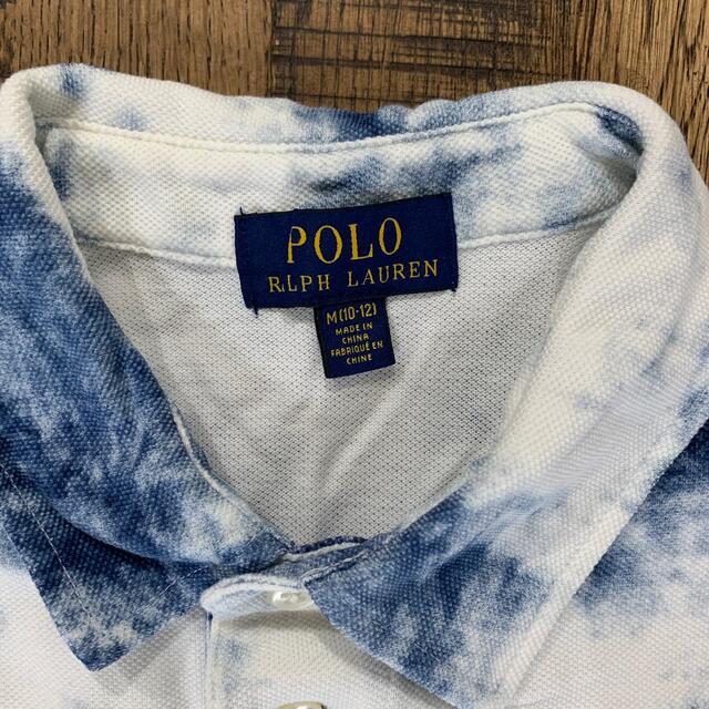 POLO RALPH LAUREN(ポロラルフローレン)のポロ　ラルフローレン　ポロシャツ　150cm 白　紺　かのこ キッズ/ベビー/マタニティのキッズ服男の子用(90cm~)(Tシャツ/カットソー)の商品写真