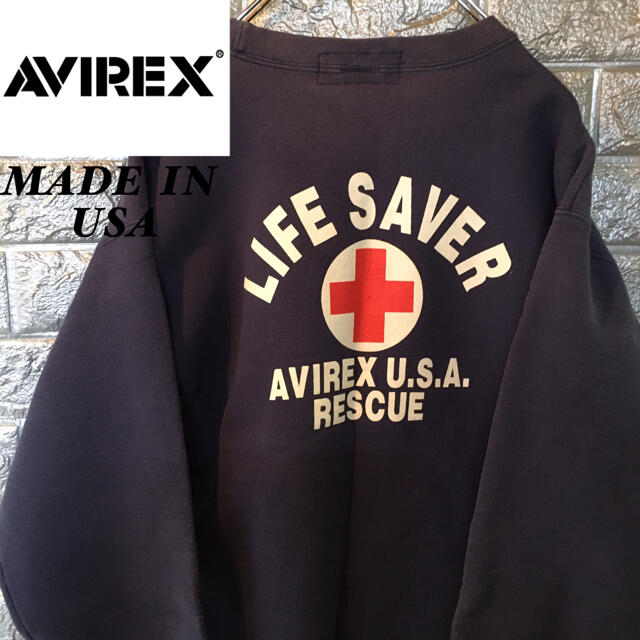 AVIREX(アヴィレックス)の【USA製】AVIREX アヴィレックス スウェット トレーナー 38ビンテージ メンズのトップス(スウェット)の商品写真