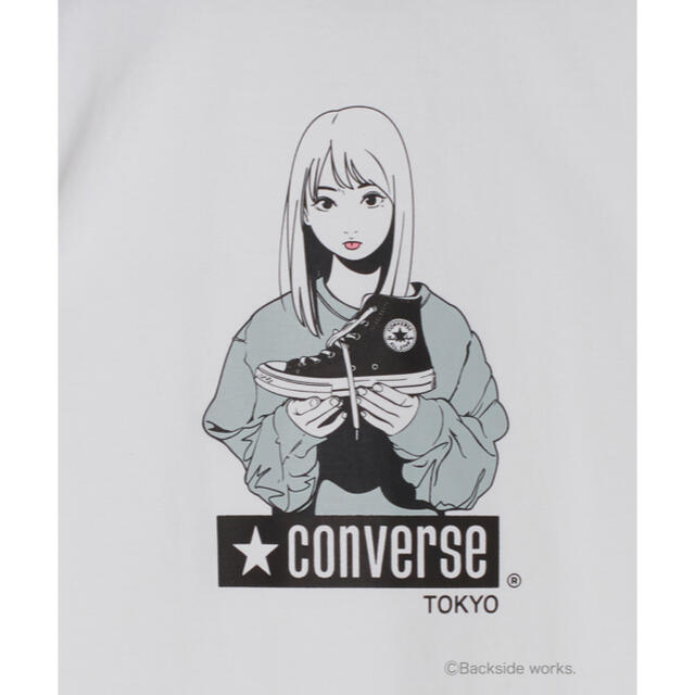 CONVERSE(コンバース)の★M★「履かないの？」Tシャツ CONVERSE コンバース ホワイト 白 メンズのトップス(Tシャツ/カットソー(半袖/袖なし))の商品写真