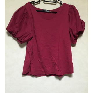 ダブルクローゼット(w closet)のワインレッドトップス(Tシャツ(半袖/袖なし))