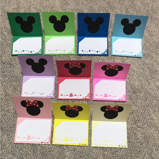 りょん様専用 10色メッセージカード ミッキー＆ミニー(カード/レター/ラッピング)