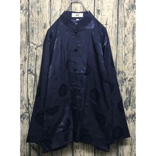 チャイナシャツ China shirt navy(シャツ)