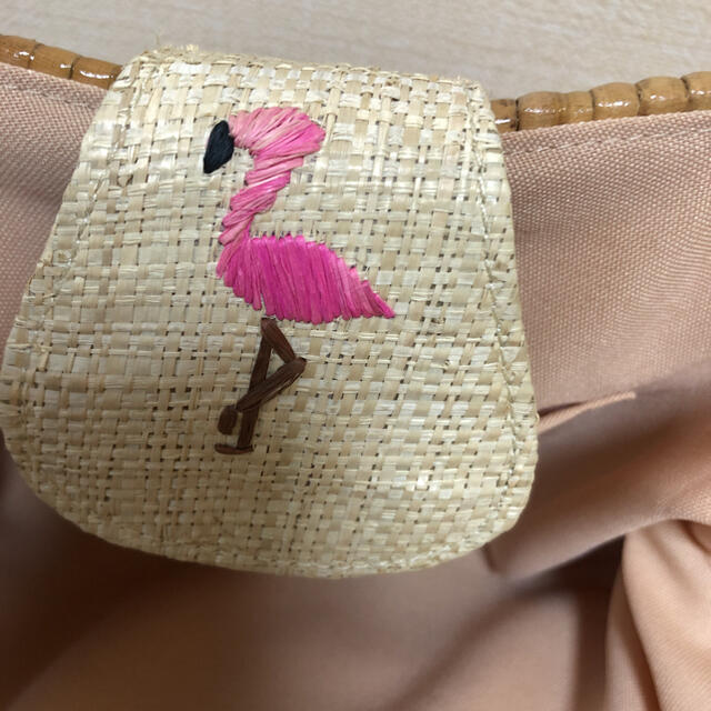 Larone ラロネ　フラミンゴ 刺繍　2way バッグ レディースのバッグ(ショルダーバッグ)の商品写真