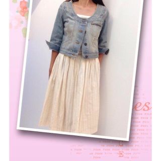 ジルスチュアート(JILLSTUART)のJILL STUARTノーカラーGジャン☆M(Gジャン/デニムジャケット)