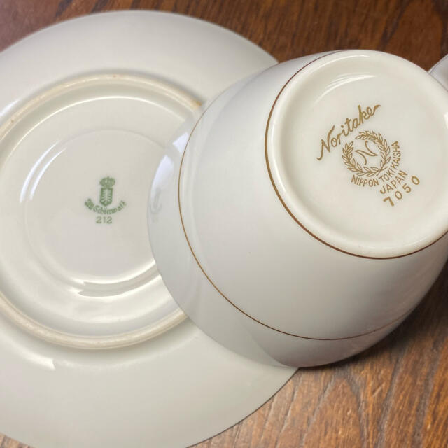 ノリタケ 7050 ティーポット カップソーサー4客 セット ヴィンテージ