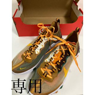 ナイキ(NIKE)の【美品】NIKE ナイキ スニーカー 25cm リアクトエレメント87 オレンジ(スニーカー)