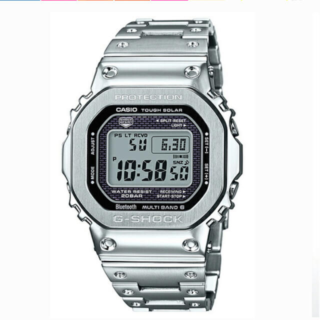 G-SHOCK(ジーショック)の2個ｾｯﾄ)G-SHOCK GMW-B5000D-1JF フルメタル シルバー メンズの時計(腕時計(デジタル))の商品写真