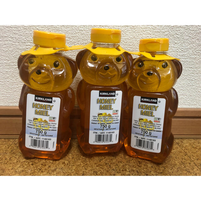 コストコ(コストコ)のコストコ　カークランド　蜂蜜　はちみつ　ハチミツ　くま　HONEY MIEL 食品/飲料/酒の食品(調味料)の商品写真