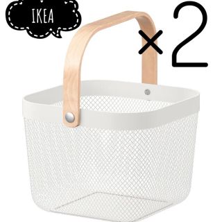 イケア(IKEA)の【新品】IKEAイケア　カゴ/バスケット2コセット(バスケット/かご)