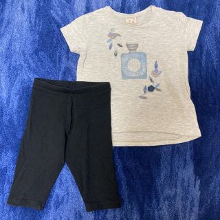 ザラキッズ(ZARA KIDS)のZara 女の子　Tシャツと膝丈レギンス セット 110cm(Tシャツ/カットソー)