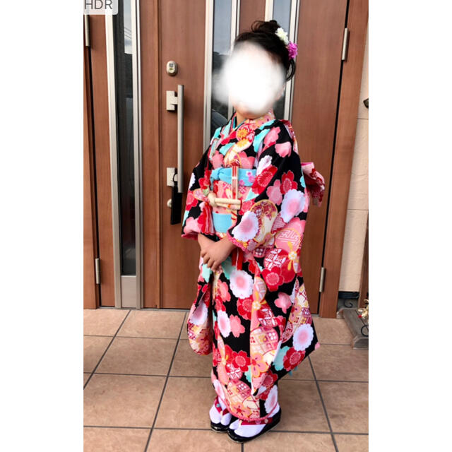 七五三着物セット(7歳女の子) キッズ/ベビー/マタニティのキッズ服女の子用(90cm~)(和服/着物)の商品写真