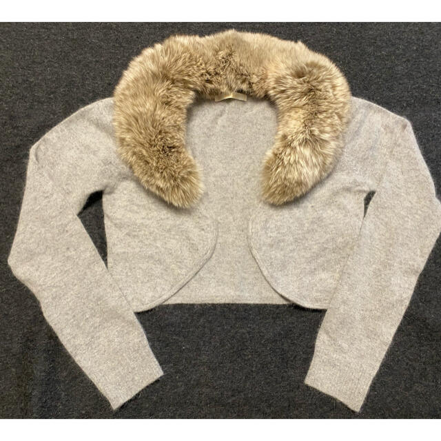 美品】Doux Archives グレー ファージャケット・カーディガン F