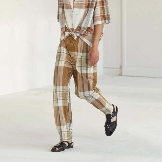 正規品直輸入】 LEMAIRE - 値下げOK21ss チェックパンツ スラックス