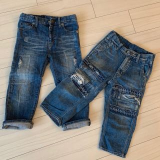 デニムダンガリー(DENIM DUNGAREE)のデニム＆ダンガリー☆カムチャット＆クローゼット デニムパンツ 130セット(パンツ/スパッツ)