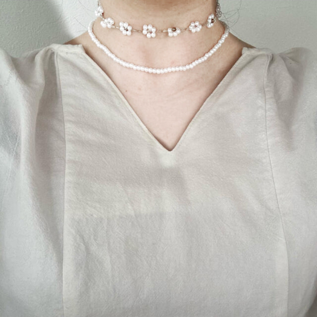 dholic(ディーホリック)のビーズネックレス ハンドメイドのアクセサリー(ネックレス)の商品写真