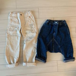 デニムダンガリー(DENIM DUNGAREE)のデニム＆ダンガリー ラクガキパンツ☆グルカラ サルエルパンツ サイズ140(パンツ/スパッツ)