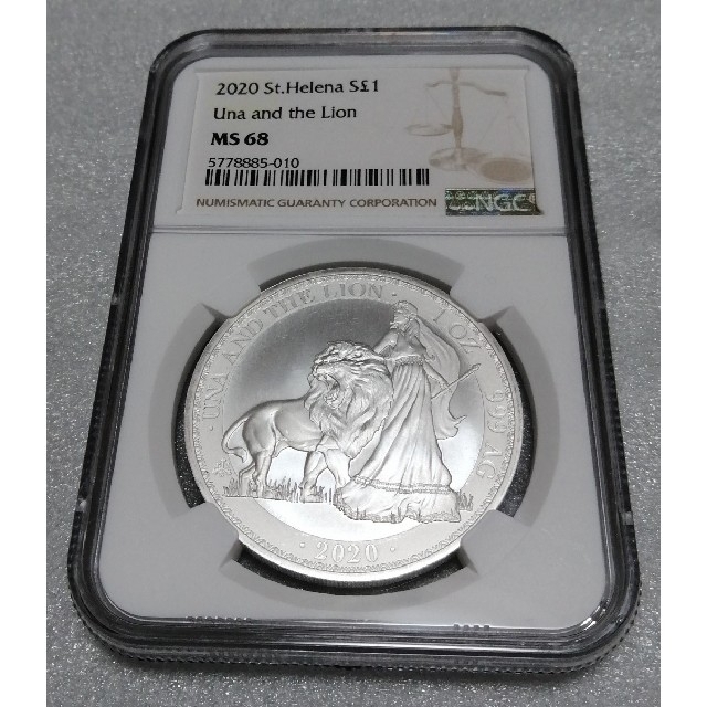 カテゴリ イギリス領 セントヘレナ 2020 ウナとライオン 銀貨 NGC MS68の通販 by ウィンター|ラクマ すると