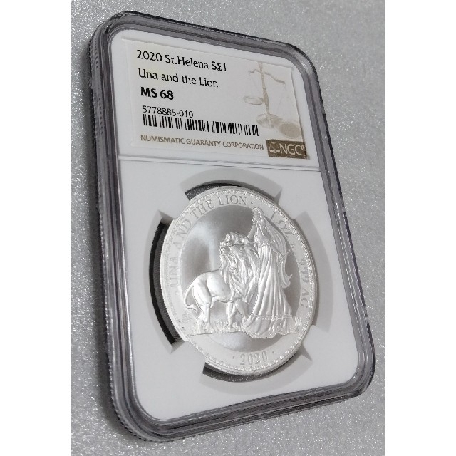 カテゴリ イギリス領 セントヘレナ 2020 ウナとライオン 銀貨 NGC MS68の通販 by ウィンター|ラクマ すると