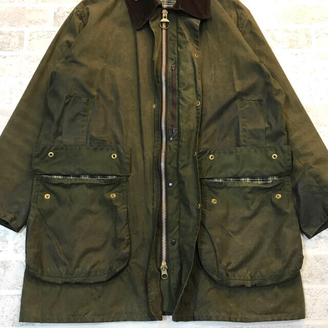 Barbour - バブアー ボーダー 旧3クラウン サイズ40 英国製 セージの