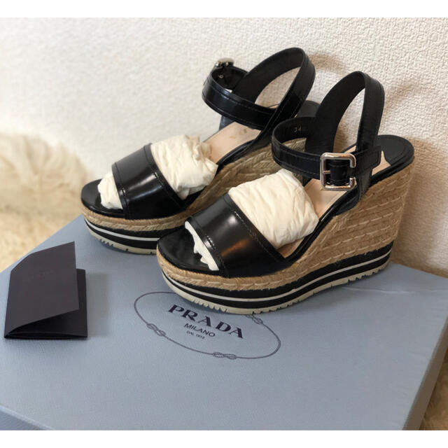 prada サンダル　ウェッジサンダル　ジュート 1