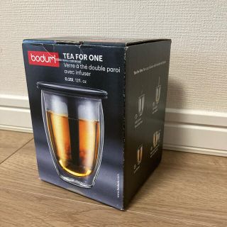 ボダム(bodum)のボダム TEA FOR ONE ダブルウォールグラス 350ml ホワイト(グラス/カップ)