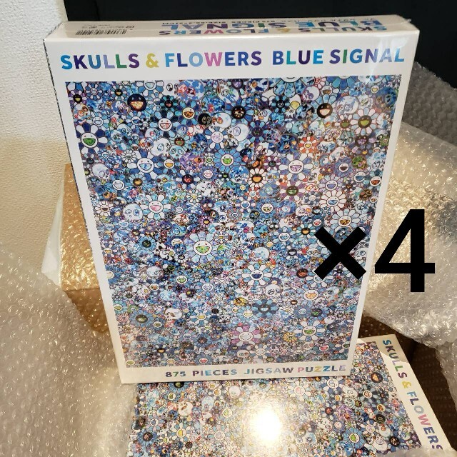 村上隆 パズル SKULLS & FLOWERS BLUE SIGNALカイカイキキ