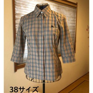 バーバリーブルーレーベル(BURBERRY BLUE LABEL)の超美品本物バーバリーブルーレーベル上質コットンチェック柄七分袖シャツ♫他1点(シャツ/ブラウス(長袖/七分))