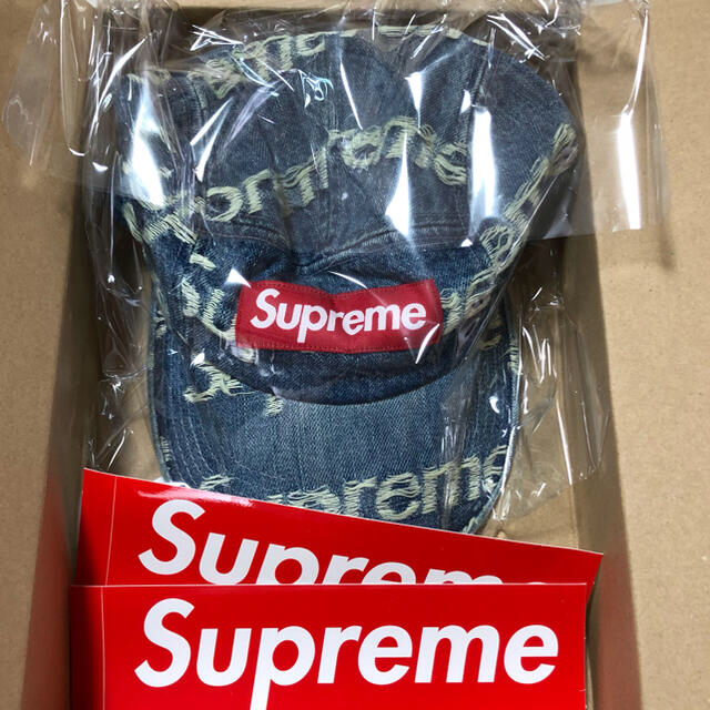 Supreme Frayed Logos Denim Camp Cap 2