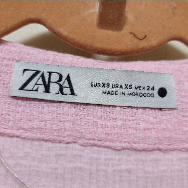 ZARA(ザラ)のZARA　テクスチャー　ジャケット　ピンク レディースのジャケット/アウター(テーラードジャケット)の商品写真