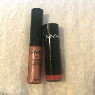 エヌワイエックス(NYX)の★未使用に近い★NYX リップ＆リップグロス　ピンク系(リップグロス)