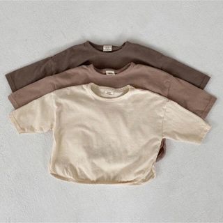 【子供服】シンプルロングTシャツ(Ｔシャツ)